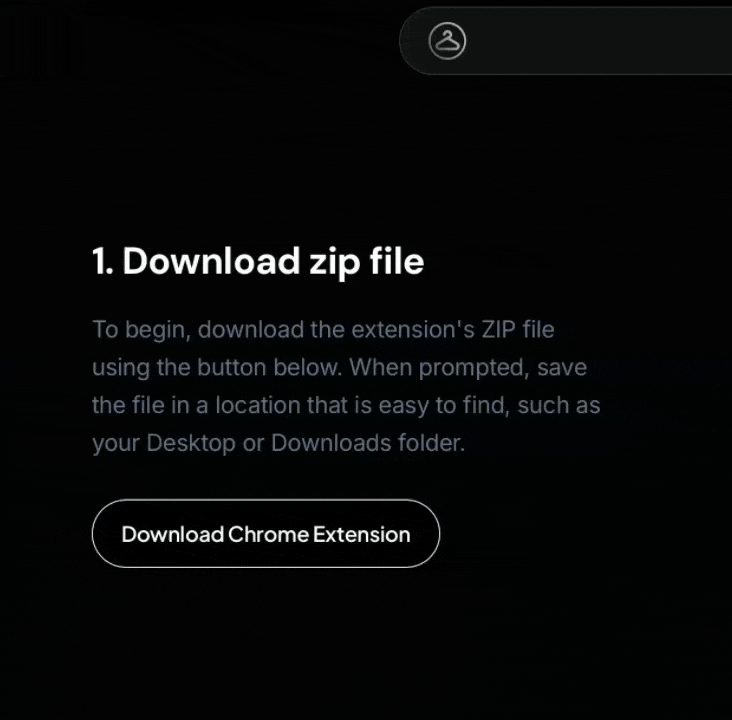 1. Download zip file